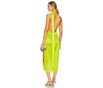 SER.O.YA LANGES SEIDENKLEID MARISSA in Yellow