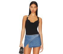 EB Denim TANK-TOP COWL BUCKLE in Black