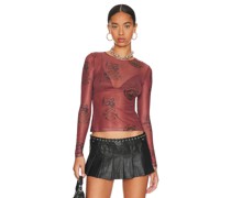 Miaou SHIRT in Burgundy
