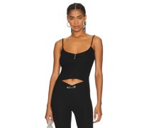 SAMI MIRO VINTAGE Low Back Double Layer Tank in Black