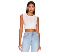 Autumn Cashmere CROPPED-TANKTOP in White