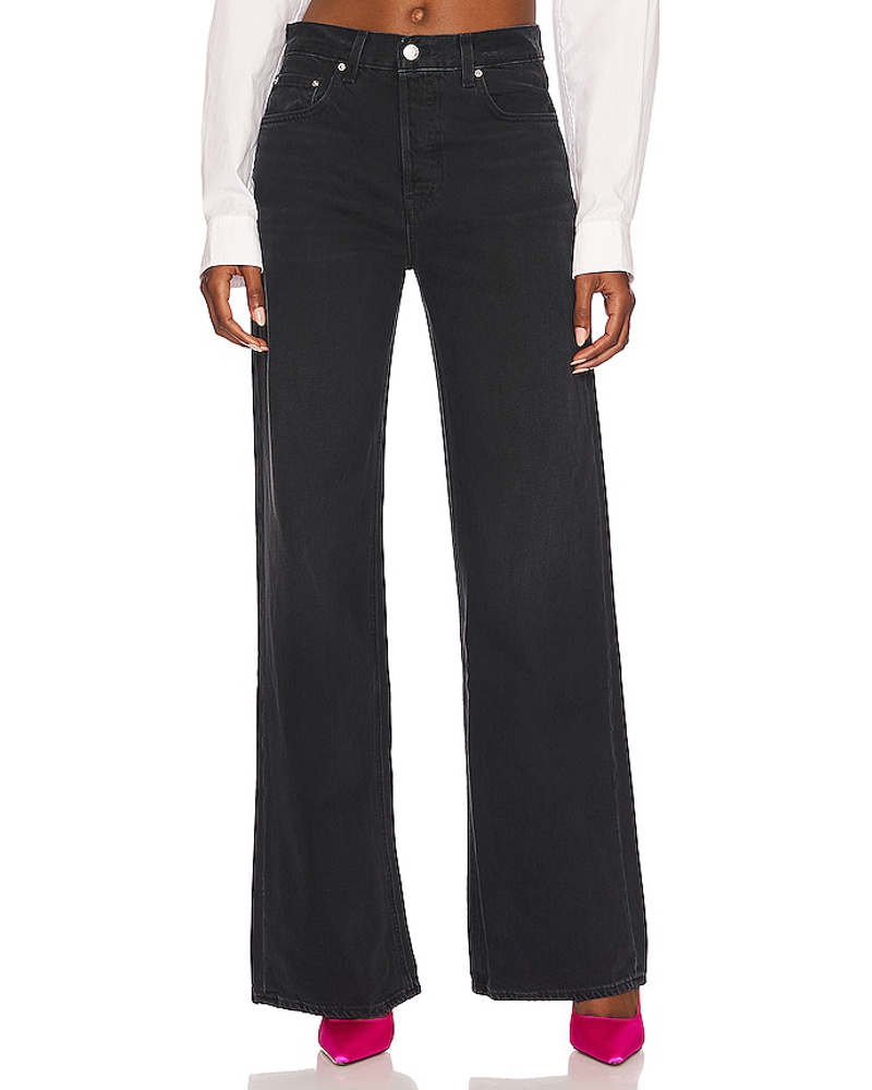 GRLFRND Damen GRLFRND HOSE MIT SEHR LOCKERER PASSFORM UND WEITEM BEIN LAUREN in Black