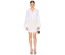 REMAIN Layered Suiting Dress in White