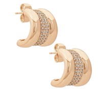 Lili Claspe Coco Shield Earrings in Metallic Gold.
