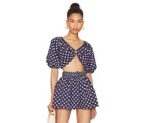 CAROLINE CONSTAS Tyler Top in Navy