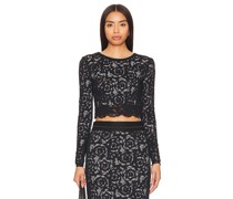 Le Superbe EXTRAKURZES CROPPED-TOP in Black