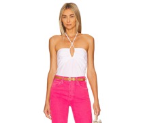 Bobi NECKHOLDER DRAPED JERSEY in White