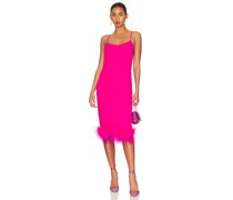 Amanda Uprichard MIDI-KLEID MARIANNA in Fuchsia