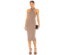 NBD MIDI-KLEID ANJU in Taupe