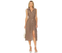Bella Dahl Sleeveless Utility Duster Dress in Taupe