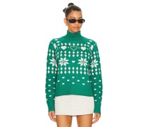 Lovers and Friends PULLOVER & SWEATSHIRTS FAIR ISLE OVERSIZED TURTLENECK in Dark Green