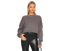 Free People LÄSSIGER PULLOVER EASY STREET CROP in Grey