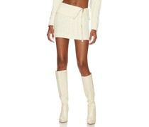 Camila Coelho MINIROCK MIT UMSCHLAG UND ZOPFMUSTER CARMEN in Ivory