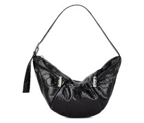8 Other Reasons Faux Leather Crescent Bag in Black.