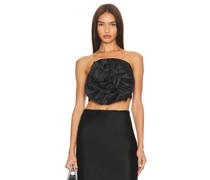 AIIFOS BUSTIER MIT ROSEN-MOTIV CAMILA in Black