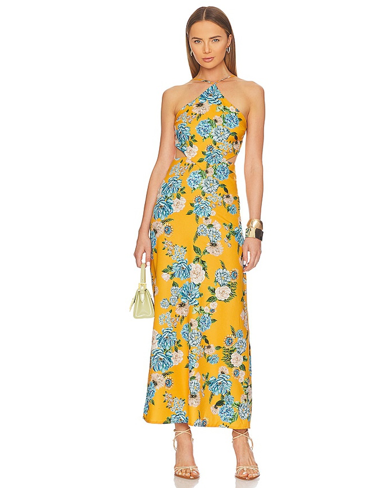 AGUA BENDITA Damen Agua Bendita KLEID INDRIA in Yellow