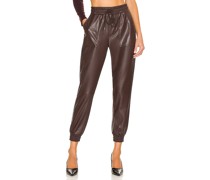 BCBGeneration JOGGING-STYLE FAUX LEATHER in Chocolate