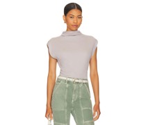 Michael Stars TOP MIT SCHMALEM STEHKRAGEN AMARA in Grey