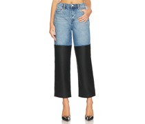BLANKNYC HOSE COLORBLOCK WIDE LEG in Blue