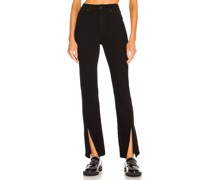 PISTOLA GERADE JEANS MIT HOHER TAILLE TEAGAN in Black