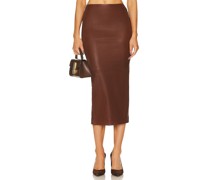 SPRWMN Leather Tube Skirt in Chocolate