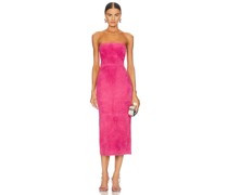 SPRWMN Suede Tube Dress in Pink