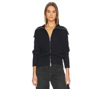 Autumn Cashmere JACKE MIT REISSVERSCHLUSS CHUNKY SHAKER in Navy