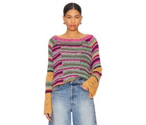 Free People STRICKPULLOVER BUTTERFLY in Olive