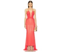 Michael Costello ABENDKLEID SUNSET in Coral
