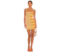 Camila Coelho MINIKLEID MIT OFFENEM MATERIAL RHEA in Yellow