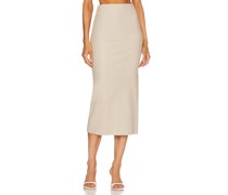 SPRWMN Leather Tube Skirt in Cream