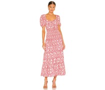 LIKELY MIDI-KLEID AVRA in Coral