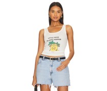 The Laundry Room GERIPPTES TOP LITTLE MISS ISLAND HOPPER in White