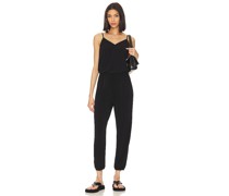 Lanston Drawstring Back Jumpsuit in Black
