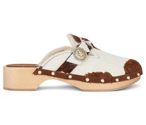 KATE CATE CLOGS ALLEGRA PONY SHEARLING in Brown