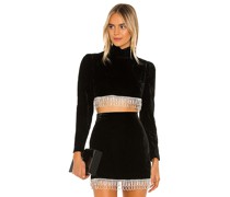 Camila Coelho BAUCHFREIES TOP ALIAH in Black