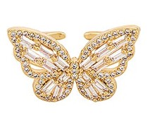 BRACHA RING ICED OUT in Metallic Gold.