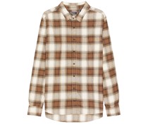 WAO FLANELLHEMD in Brown