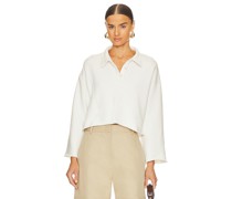 NSF Nelson Crop Polo in White