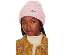 Ganni BEANIE in Pink.