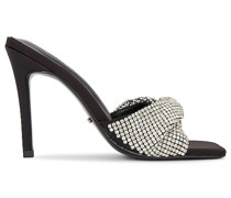Tony Bianco PANTOLETTE FRINGE in Black