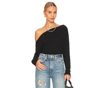 LNA OBERTEIL EINAR WAFFLE OFF SHOULDER in Black