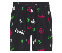 Ksubi SHORTS KASH BOX BURNER in Black