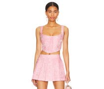 For Love & Lemons CROP-TOP MIRA in Pink