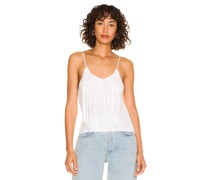 525 TOP FRINGE in White
