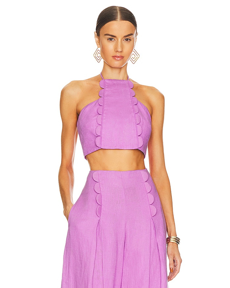 Adriana Degreas Damen ADRIANA DEGREAS CROPPED-TOP MIT NACKENTRÄGERN BUBBLE in Purple Adriana Degreas Damen ADRIANA DEGREAS CROPPED-TOP MIT NACKENTRÄGERN BUBBLE in Purple