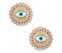 Anton Heunis OHRRINGE EYES in Metallic Gold.