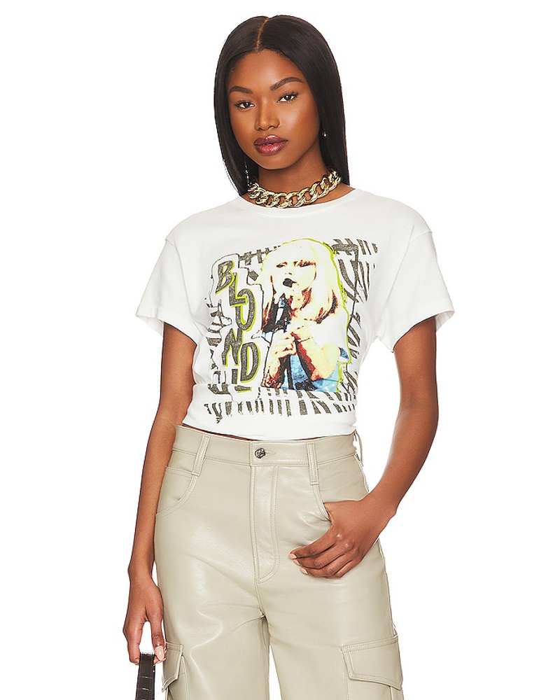 DAYDREAMER Damen DAYDREAMER T-SHIRT MIT BAND BLONDIE LIVE 1977 in White