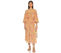 SPELL MIDI-KLEID LAST DRINKS in Orange