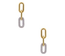 BRACHA Ella Gage Bling Earrings in Metallic Gold.